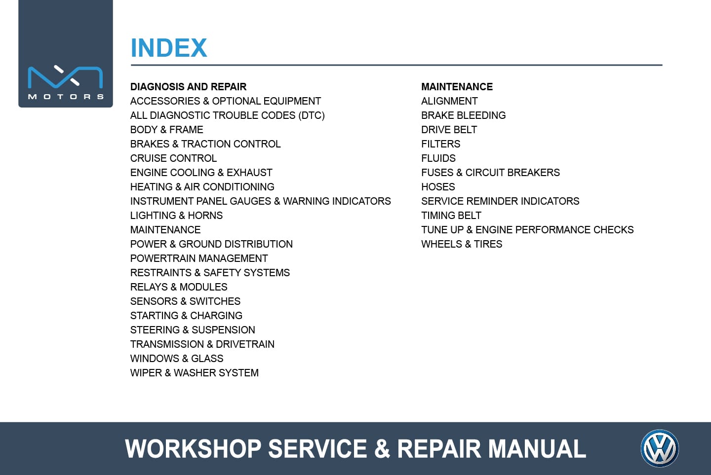 2008-2012 Volkswagen Golf Mk6 GTI Workshop Service & Repair Manual
